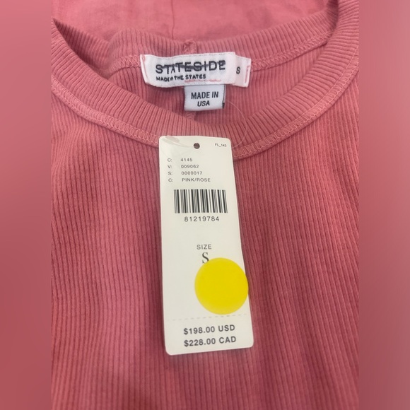 NWT Anthropologie Stateside A-line Crewneck Dress color pink size S - Picture 9 of 9